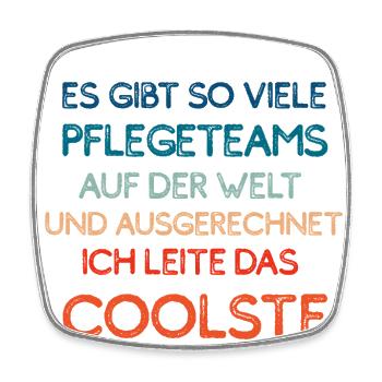 Das coolste Pflegeteam - Viereckiger Kühlschrankmagnet - Weiß - Vorne