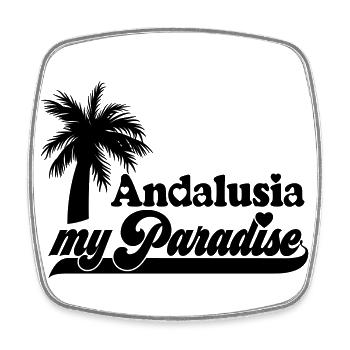 Farbe änderbar | Andalusia Paradise Andalusien - Viereckiger Kühlschrankmagnet - Weiß - Vorne