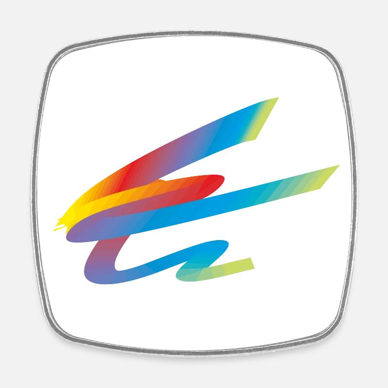 Rainbow Fantasy - Square fridge magnet - white