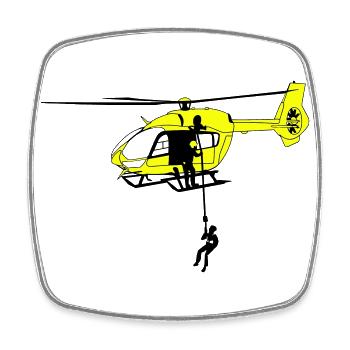 Hubschrauber Helikopter Helicopter Pilot Spotter - Square fridge magnet - white - Front