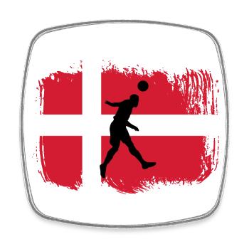Football Denmark Sport - Square fridge magnet - white - Front