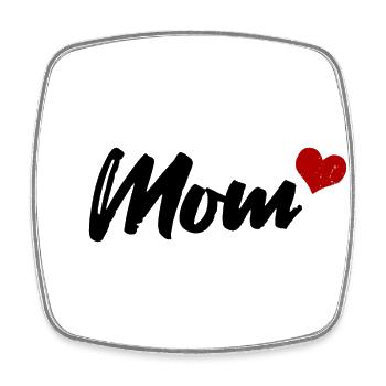 Cœur de maman - Magnet carré - blanc - Devant