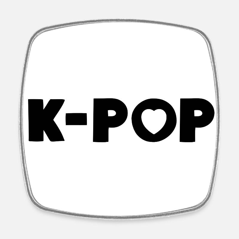 Fan de musique pop coréenne K-Pop - Magnet carré - blanc