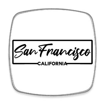 San Francisco California - Square fridge magnet - white - Front