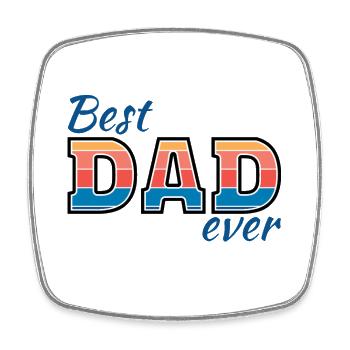 Best Dad Always Father's Day Man Christmas - Square fridge magnet - white - Front
