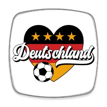 Deutschland - Viereckiger Kühlschrankmagnet - Weiß - Vorne