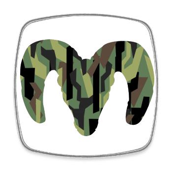 Bighorn Sheep Camouflage – Pure Wilderness - Square fridge magnet - white - Front