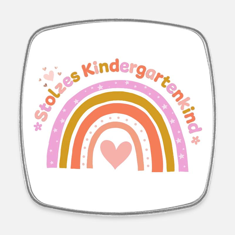 Maternelle - Magnet carré - blanc