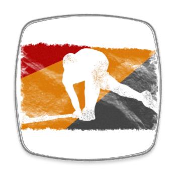 Cadeau pour joueur de hockey sur gazon - Magnet carré - blanc - Devant