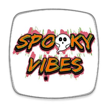 Sweet Ghosts Halloween Sayings Spooky Vibes - Square fridge magnet - white - Front