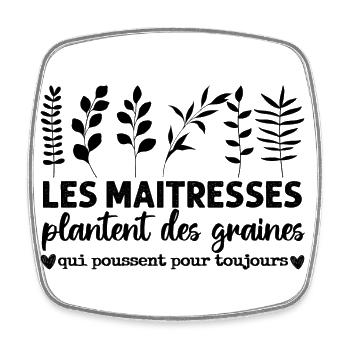 Les maîtresses plantent des graines cadeau - Magnet carré - blanc - Devant