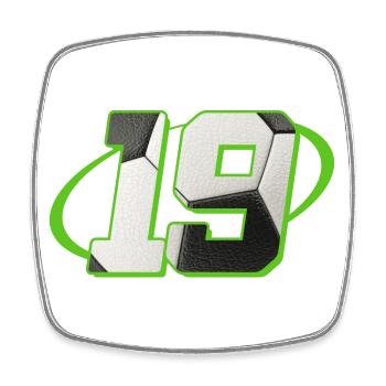 19 Birthday Soccer 19 Years Soccer Player - Square fridge magnet - white - Front