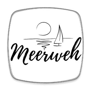Meerweh - Viereckiger Kühlschrankmagnet - Weiß - Vorne