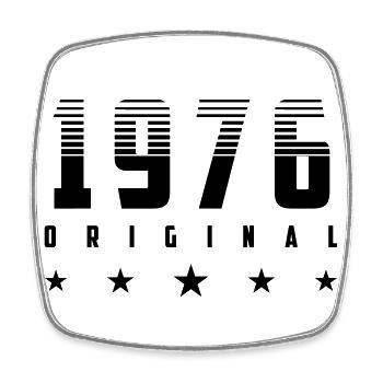 Color changeable | Original 1976 Year of birth - Square fridge magnet - white - Front
