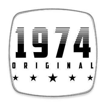 Color changeable | Original 1974 Year of birth - Square fridge magnet - white - Front