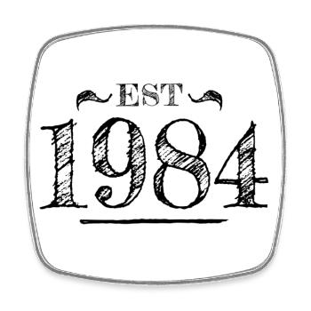 est. 1984 - Square fridge magnet - white - Front