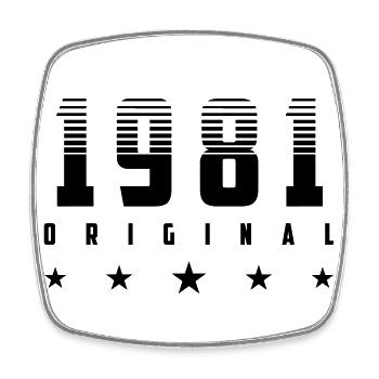 Original 1981 Geburtsjahr | Farbe änderbar | - Viereckiger Kühlschrankmagnet - Weiß - Vorne