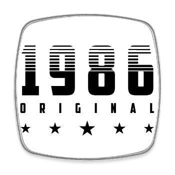 Original 1986 Geburtsjahr | Farbe änderbar | - Viereckiger Kühlschrankmagnet - Weiß - Vorne