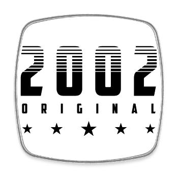 Original 2002 Année de naissance | Couleur modifiable - Magnet carré - blanc - Devant