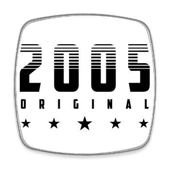 Original 2005 Year of birth | Color changeable - Square fridge magnet - white - Front