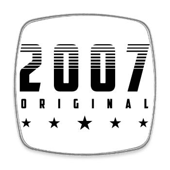 Original 2007 Geburtsjahr | Farbe änderbar - Viereckiger Kühlschrankmagnet - Weiß - Vorne