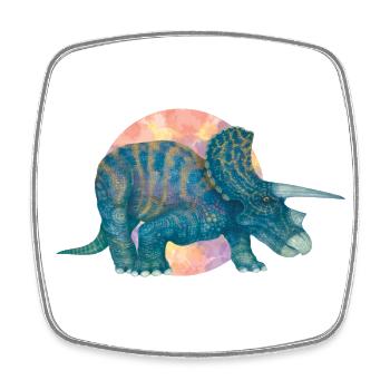 Wild Blue Dinosaur - Square fridge magnet - white - Front