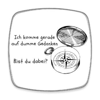 Kompass mit einem witzigen Text - Viereckiger Kühlschrankmagnet - Weiß - Vorne