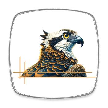 Magnificent falcon - Square fridge magnet - white - Front