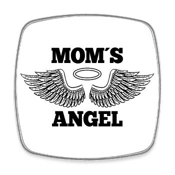 | de l’Ange de maman Couleur modifiable - Magnet carré - blanc - Devant