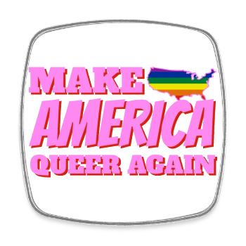 pride america queer gay lesbian love USA US - Square fridge magnet - white - Front