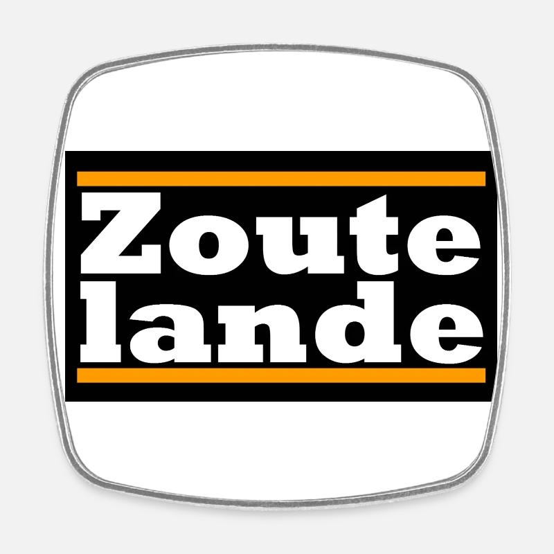 Zoutelande - Square fridge magnet - white