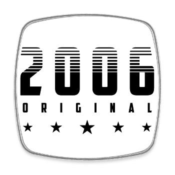 Original 2006 Geburtsjahr | Farbe änderbar - Viereckiger Kühlschrankmagnet - Weiß - Vorne