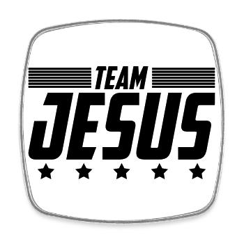 Team Jesus Church Love God | Color changeable - Square fridge magnet - white - Front