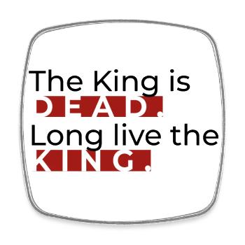 LongLiveTheKing - Magnet carré - blanc - Devant