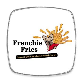Frenchie Fries - Square fridge magnet - white - Front