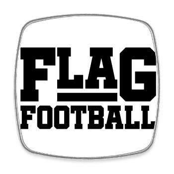 Flag Football - Magnet carré - blanc - Devant