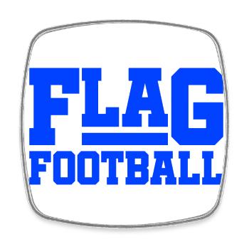 Joueurs de flag football Joueurs - Magnet carré - blanc - Devant