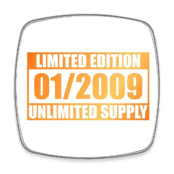 16ème Anniversaire Edition Limitée - ꝏ Approvisionnement 01/2009 - Magnet carré - blanc - Devant