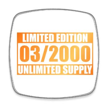 25th Anniversary Limited Edition - ꝏ Supply 03/2000 - Square fridge magnet - white - Front