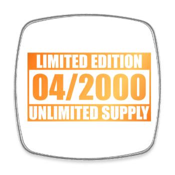 25. Geburtstag Limited Edition - ꝏ Supply 04/2000 - Viereckiger Kühlschrankmagnet - Weiß - Vorne