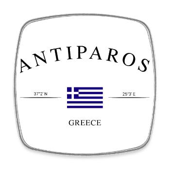 Antiparos Griechenland Urlaub Souvenir & Geschenk - Viereckiger Kühlschrankmagnet - Weiß - Vorne