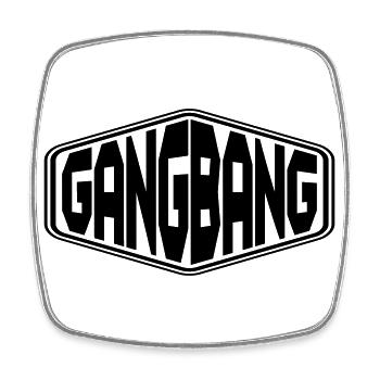 Gangbang GANGBANG gangbang - Viereckiger Kühlschrankmagnet - Weiß - Vorne