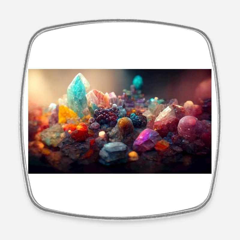 Crystal cove - Square fridge magnet - white