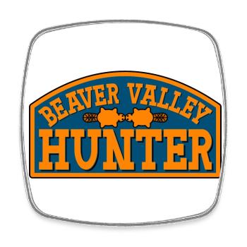 Beaver Valley Hunter Beaver Valley Hunter Men - Square fridge magnet - white - Front
