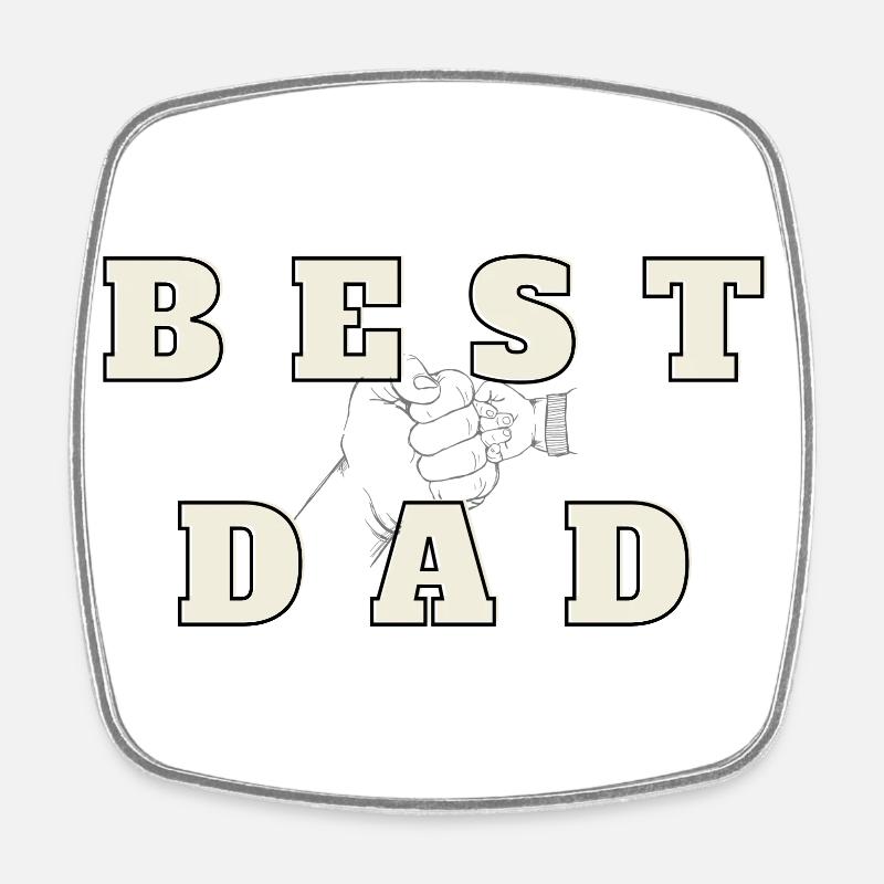 BestDad - Viereckiger Kühlschrankmagnet - Weiß