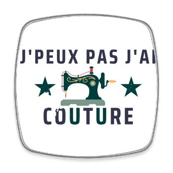 J peux pas j ai couture - Magnet carré - blanc - Devant