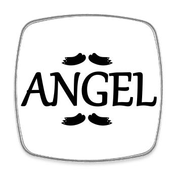 Angel Wings - Viereckiger Kühlschrankmagnet - Weiß - Vorne