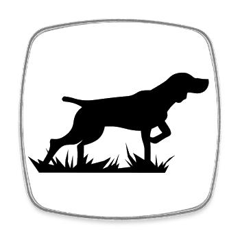 Dog Hunting Dog - Logo for Dog Lovers - Square fridge magnet - white - Front