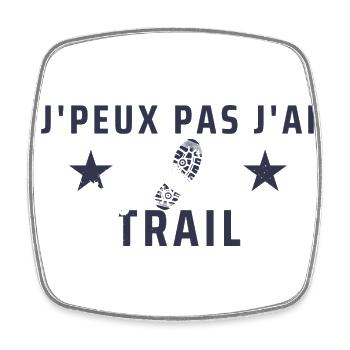 J peux pas j ai Trail - Magnet carré - blanc - Devant