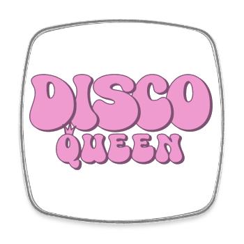 Disco Queen 70er Jahre Party groovy 70s Discoqueen - Viereckiger Kühlschrankmagnet - Weiß - Vorne